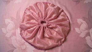 Adorable Pink Ruffled Pram Cover
