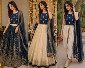 Elegant Embroidered Blue Blouse