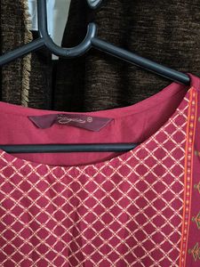 Elegant Pink Printed Kurta