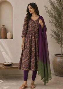 Bohemian Print Kurta Dress