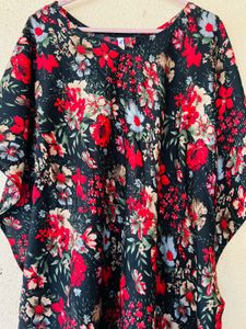 Floral Print Kaftan Dress