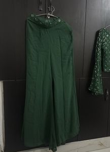 Stunning Green Sequin Bell Sleeve Blouse