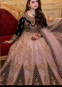 Beautiful Net n Velvet Bridal Gown