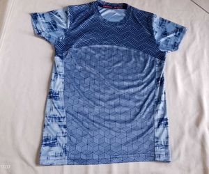 unisex Blue Geometric sports T-Shirt