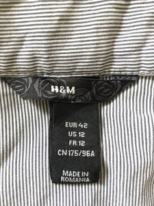 H&amp;M Grey Strips Ladies Shirt