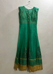 Emerald Green Anarkali Dress