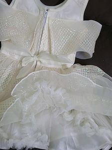 Beautiful Off White Baby Frock