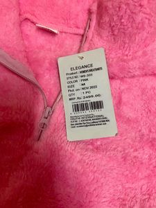 Pink Fuzzy Cropped Pullover