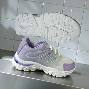 Cute Purple &amp; White Sneakers