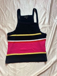 Striped Ribbed Crop Top