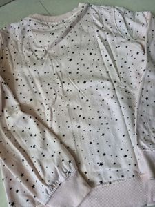 Pink Star Print Sweatshirt