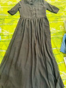 Elegant Dark Black Maxi Dress