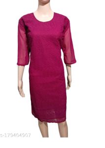 Pink Georgette Attractive Kurthi