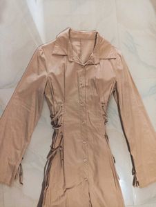 Beige Shirt Dress