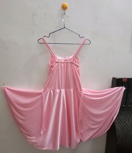 Pink Satin Babydoll Nighty