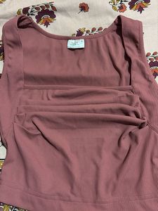 Ribbed Square Neck Tank Top