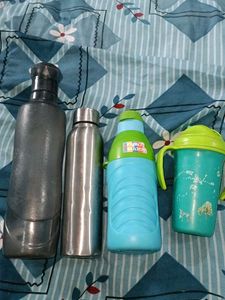 4 good condition water bottle