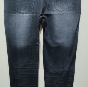 NGal Denim Print Black Grey Legging Jeggings