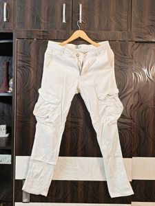 Stylish Cargo Pants - Light Beige