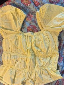 Vera Moda Yellow Crop Top