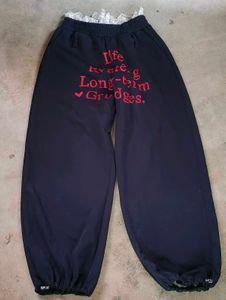 Navy Graphic Sweatpants