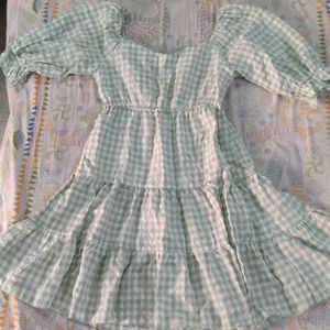 Gingham Tiered Mini Dress