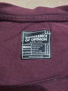 Maroon T-Shirt with Pink Stripes
