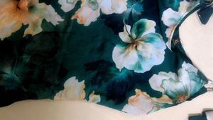 Flowy Floral Print Top with Tie Straps