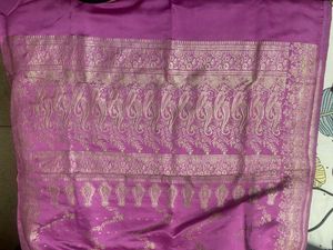 Beautiful Purple Saree with Embellished Border