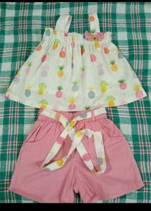 Cute Striped Crop Top &amp; Skirt Set