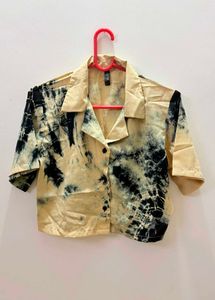 Tie-Dye Collared Top