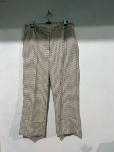 Checkered Cropped Trousers