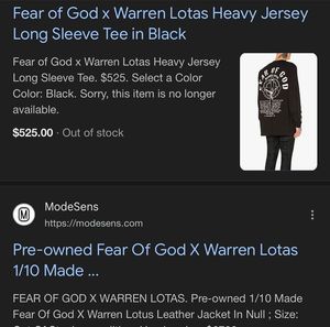 Fear of God X Warren Lotas