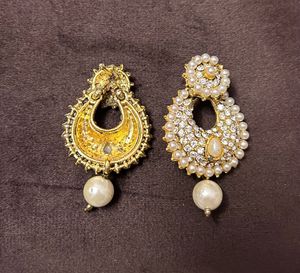 Elegant Pearl &amp; Crystal Earrings