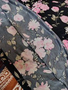 Flowy Floral Black Skirt