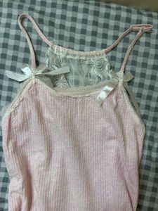 Pink Lace Trim Nightgown
