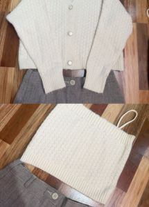 Cream Knit Cardigan & Tank Top Set
