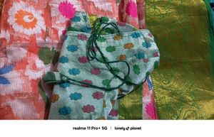 Elegant Floral Pattern  brasso saree