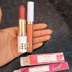 Myglamm LIT Matte Liquid And Creamy Lipstick Combo