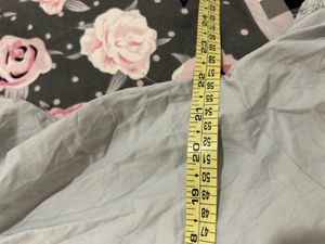 Light Blue Oversized Button-Up Shirt