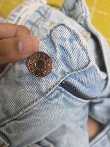 GARAGE Light Wash Ripped Wide Leg Jeans
