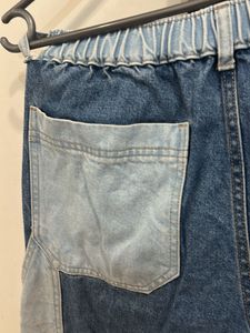 Forever 21-Stylish Blue Denim Cargo Pants