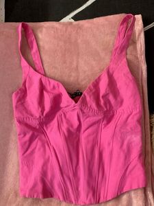 Zara Hot Pink Corset Top