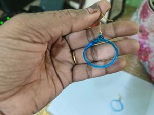 Chic Blue Hoop Earrings