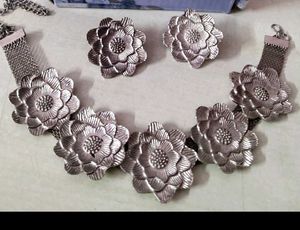 Oxidised Silver Choker Set