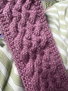 Handknitted Pink Woollen Headband