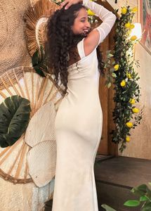 White Halter Neck Maxi Dress
