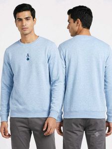 Max light blue embroidered sweatshirt