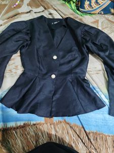 Elegant Black Peplum top