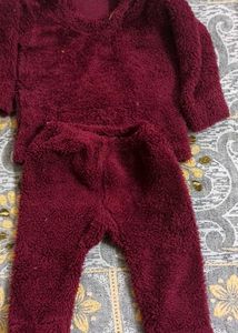 Cozy Fleece Set - Burgundy
